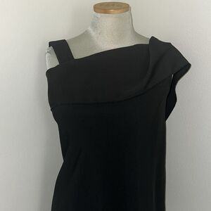 NWT Anna Cate Nicole black asymmetrical blouse top sleeveless XS
